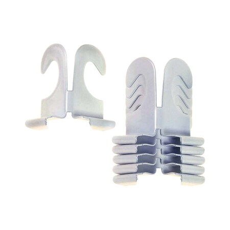 Panacea Panacea White Steel 2 in. H Sturdy Track Hooks 6 pk 86303